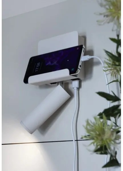 Redo 01-3083 - LED Nástenné bodové svietidlo PANEL LED/3,5W/230V USB biela