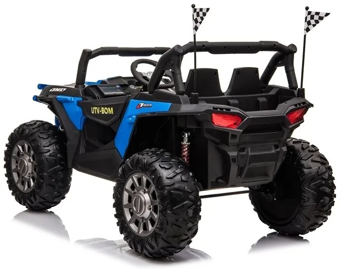 RAMIZ ELEKTRICKÉ AUTÍČKO JEEP JC999 4x4 - NELAKOVANÉ - MODRÉ - MOTOR - 4x45W BATÉRIA 2x12V/7Ah - 2022