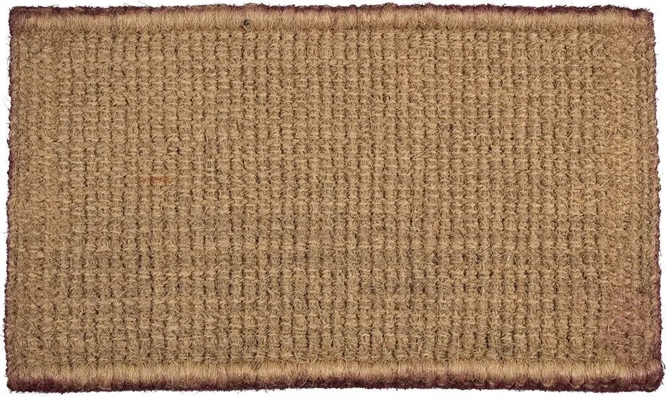 Červená ručne vyrobená rohožka z kokosových vlákien srdca - 75*45*4cm
