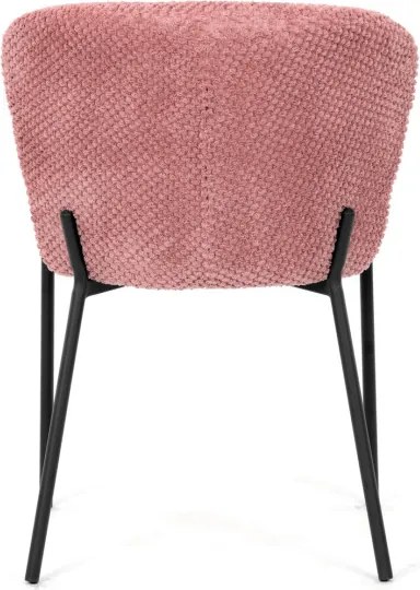 Jedálenská stolička bouclé, ružová CT-W1077 PINK2