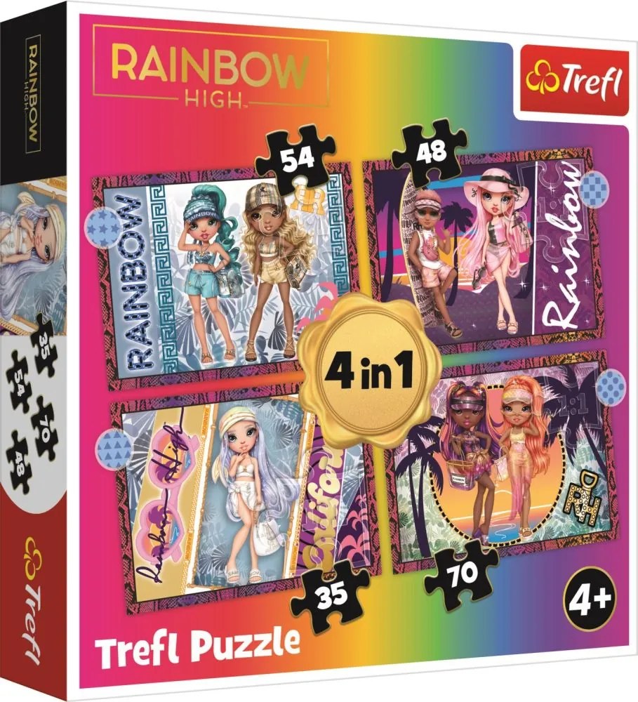Trefl Puzzle 4v1 - Módne bábiky