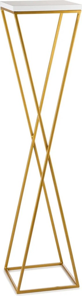 STOJAN NA KVETINÁČ LOFT6 100X24X24 CM ZLATÁ/BIELA