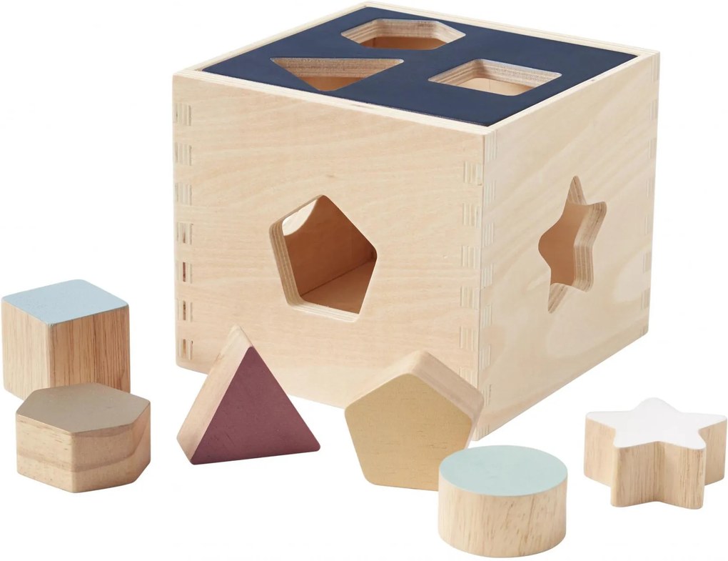 Kids Concept Drevená krabička s tvarmi Aiden