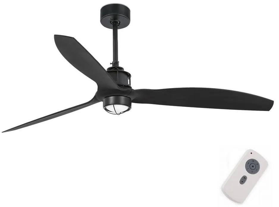 FARO 32100-10 - LED Stropný ventilátor JUST FAN LED/17W/230V čierna + DO