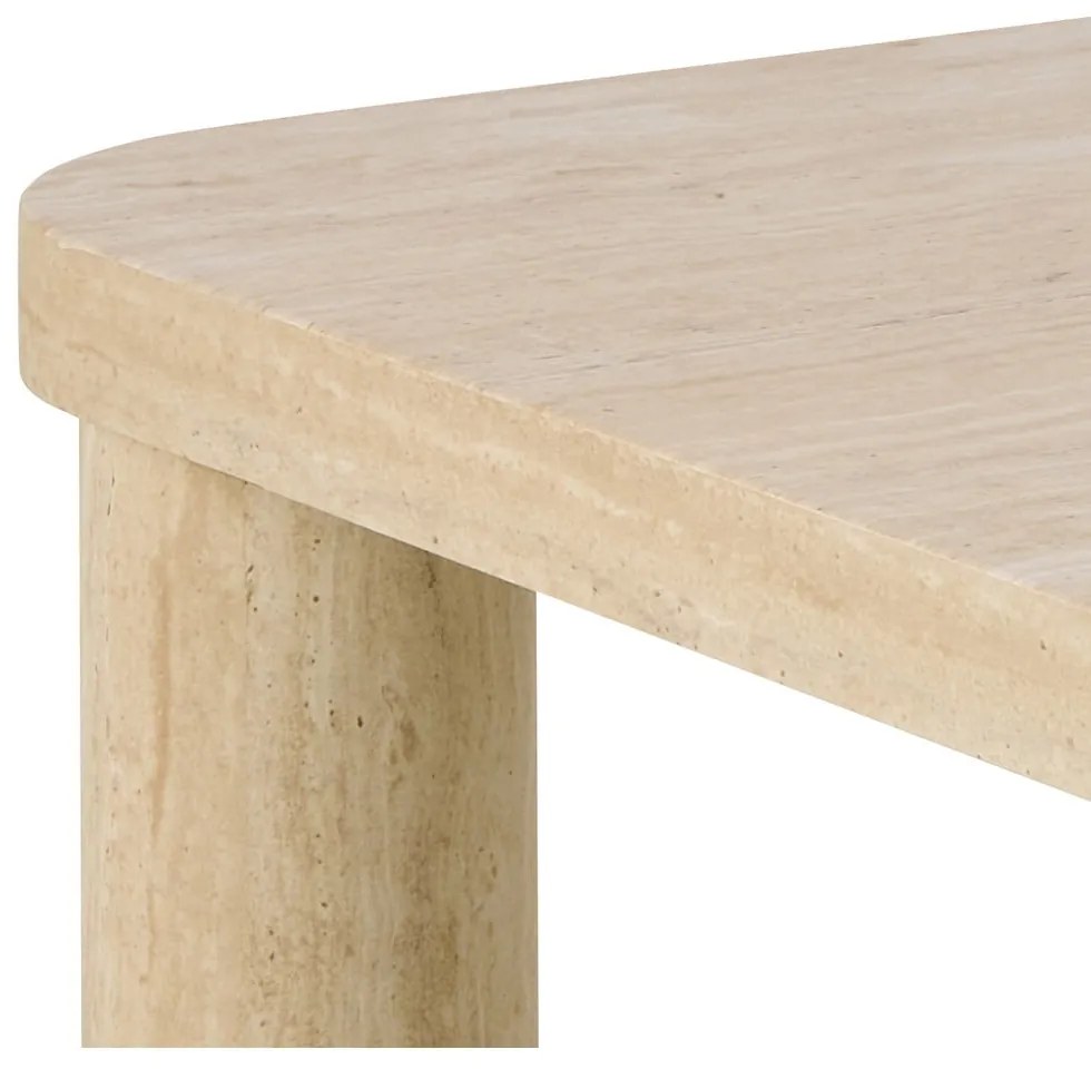 Béžový konferenčný stolík v dekore mramoru 60x60 cm Solano – Actona