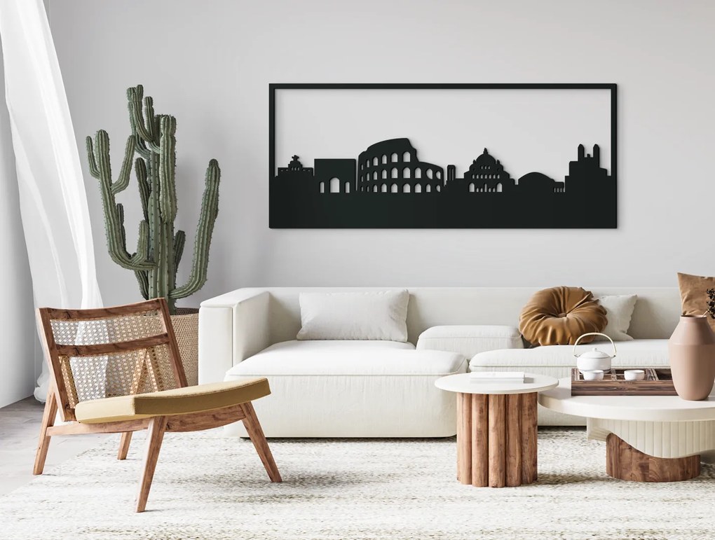 drevko Obraz Rím Rozmer obrazu: 37 x 89 cm, Farba dekorácie: Čierna