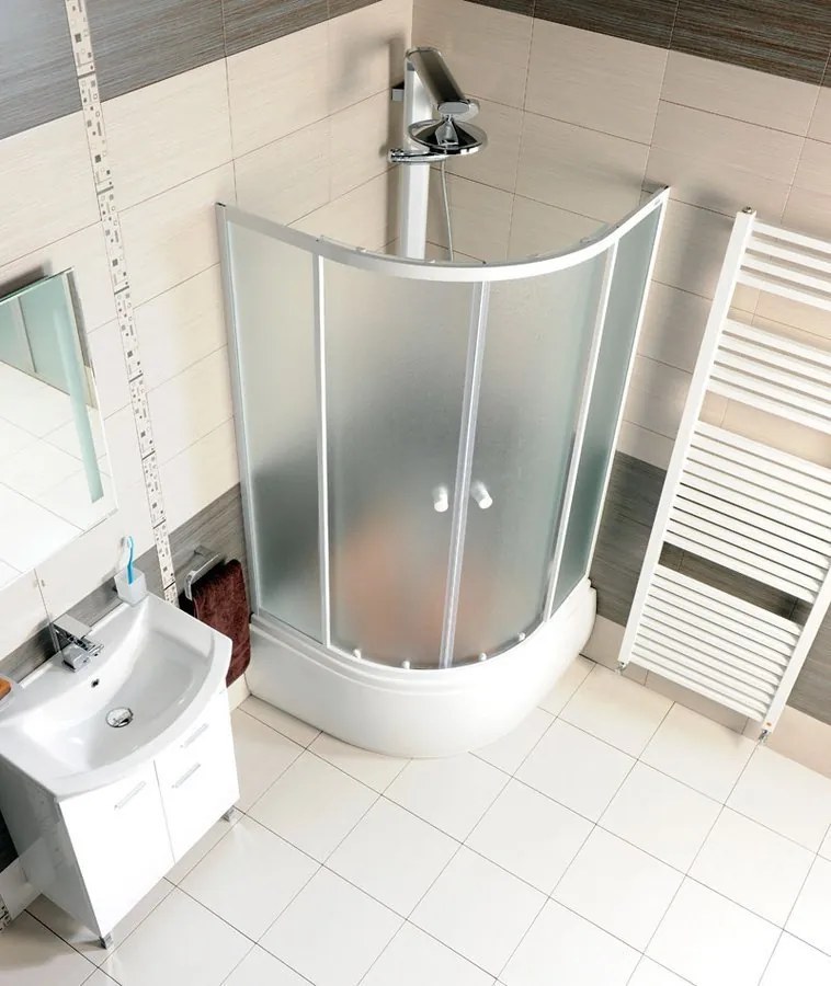 Aqualine Aqualine, Sprchová vanička akrylátová, štvrťkruh 90x90x28cm vrátane nožičiek, R550, C93