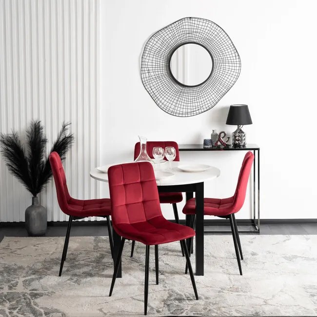 Jedálenská stolička Salva červená velúr