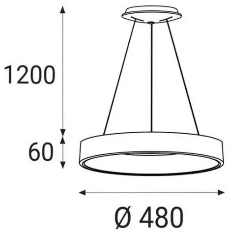 LED2 - LED Luster na lanku BELLA LED/40W/230V 3000/4000K biela