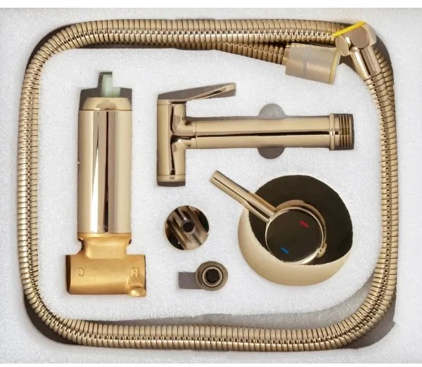 REA-B8979 - Bidetová batéria s bidetovou sprškou na podomietkovú inštaláciu LUNGO zlatá