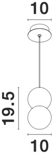 Moderný luster Zero 10 svetlá sivá