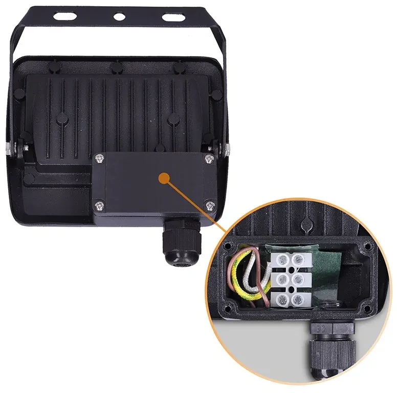 SOLIGHT LED reflektor Easy, 20W, 1600lm, 4000K, IP65, čierny