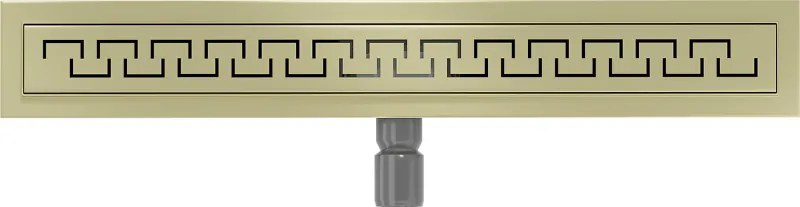 Mexen Flat, lineárny podlahový žľab 60 cm, M15, zlatá matná, 1A24060-15
