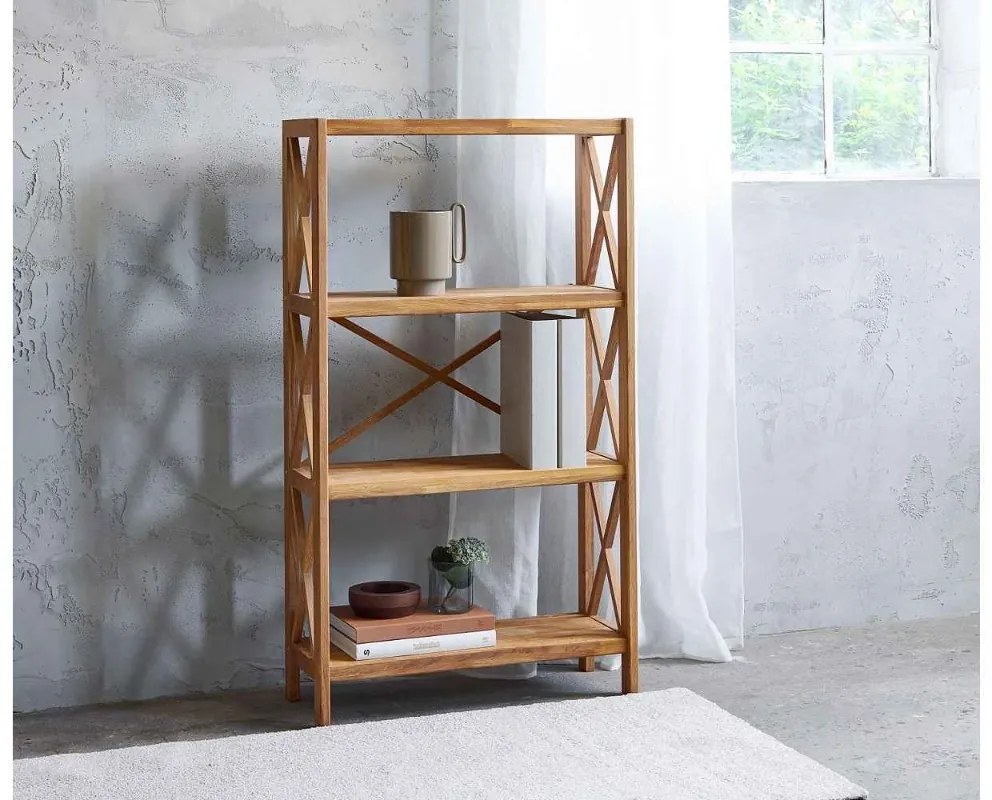 Dizajnový regál Walworth 124 cm prírodný dub