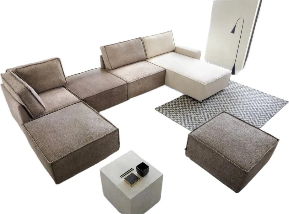 Sedacia súprava CUBE v tvare U