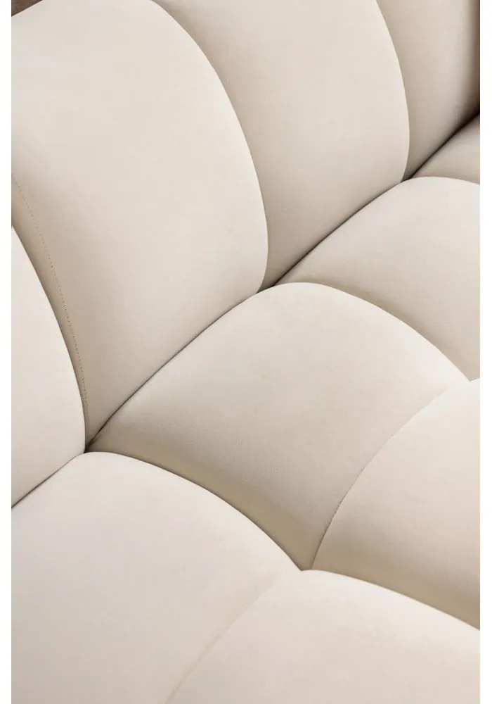 Taupe zamatová pohovka 225 cm Cube – Bonami Selection