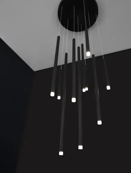 Moderný luster Trimle 50 čierne