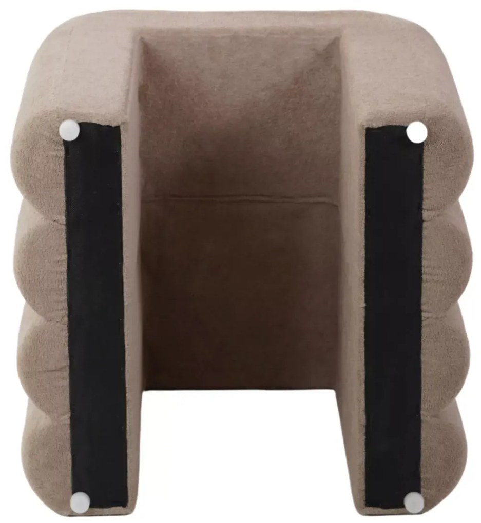 Béžový dizajnový taburet TICA