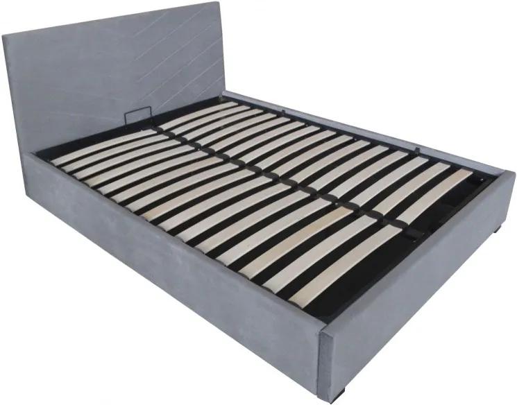 Hector Čalouněná postel Raven 160x200 šedé