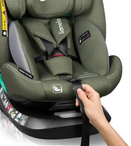 Lionelo - Vrtljiv avtosedež s bazo BASTIAAN ONE i-Size 40-150 cm Green Olive