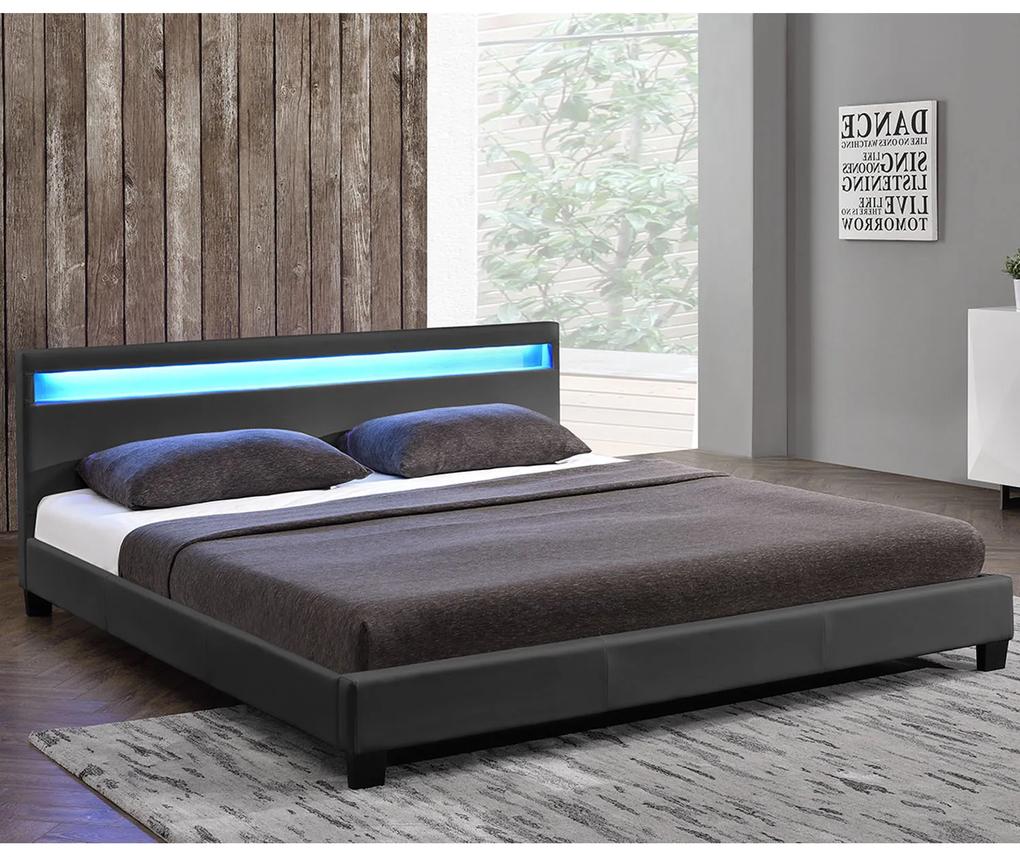 InternetovaZahrada - Čalúnená posteľ Paris 160 x 200 cm - tmavošedá