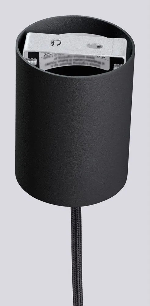 Čierne závesné svietidlo so skleneným tienidlom ø 12 cm Orbital – Sollux