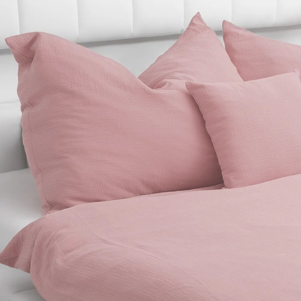 Biante Detské mušelínové posteľné obliečky do postieľky Nature MSN-041 Staroružové Do postieľky 90x130 a 40x60 cm