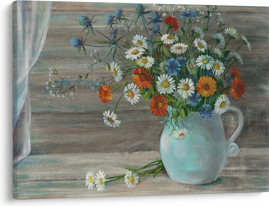 Obraz - Lúčne kvety, olejomaľba (70x50 cm)