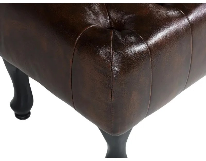furniture-nabytek.cz - Taburet Chesterfield Pittsfield z pravej kože, hnedý