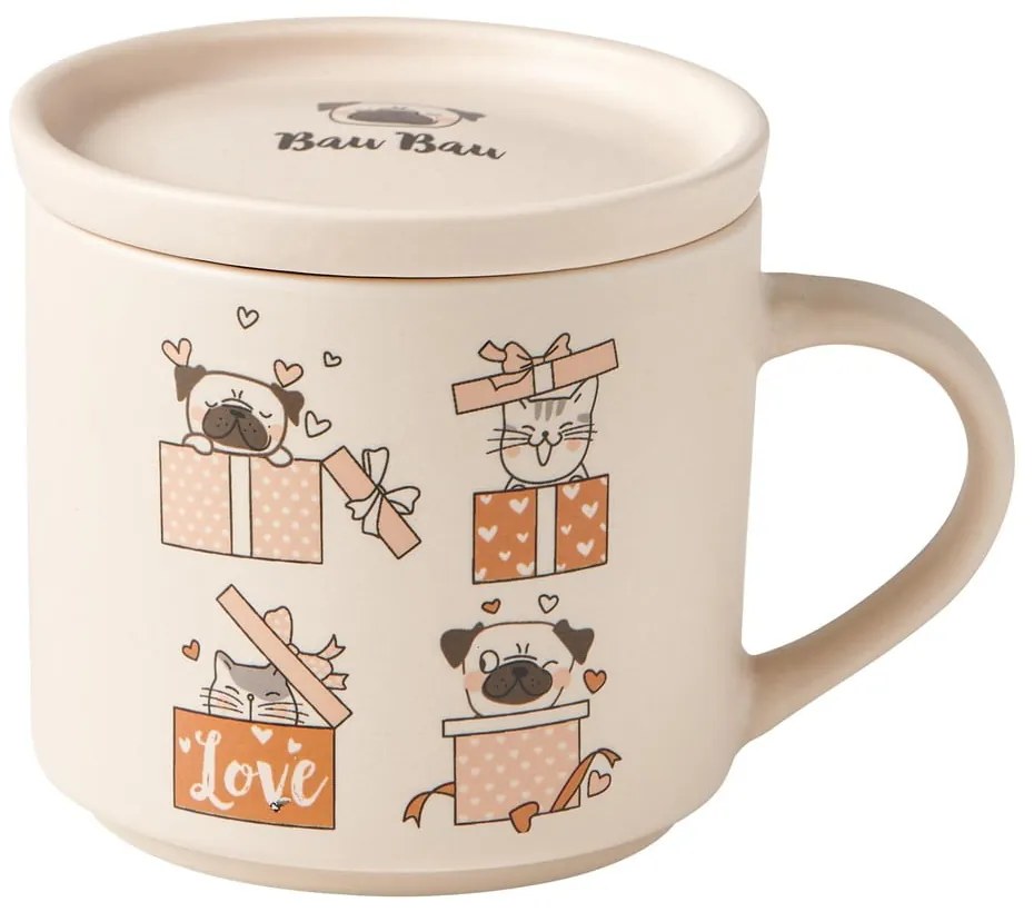 Béžovo-svetlohnedé porcelánové hrnčeky v súprave 2 ks 35 ml – Brandani