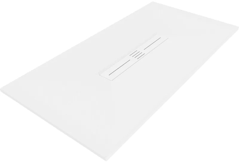 Mexen Toro, SMC obdĺžniková sprchová vanička 200 x 90 cm, biela, biela krytka, 43109020-W