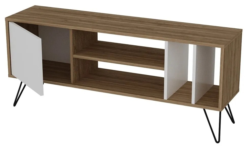 TV skrinka MISTICO 140 cm biela/orech