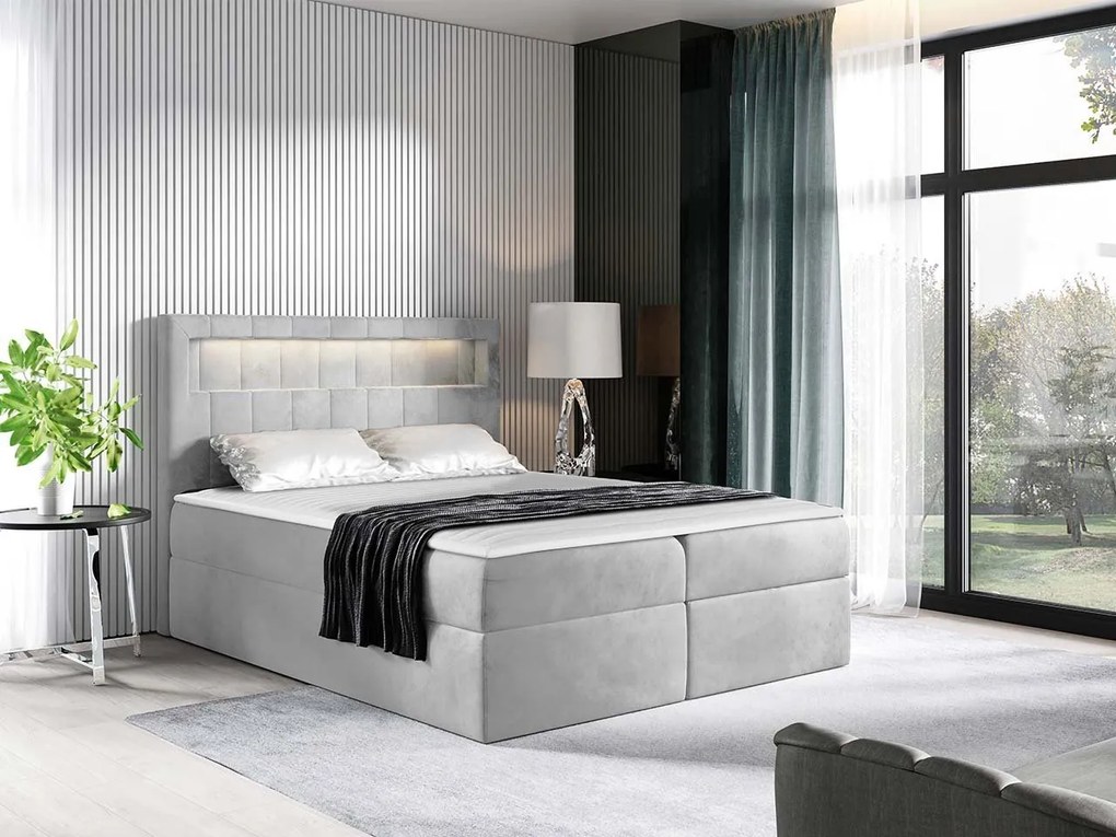 Kontinentálna posteľ Artemis, Rozmer postele: 200x200, Dostupné poťahy: Magic Velvet 2239