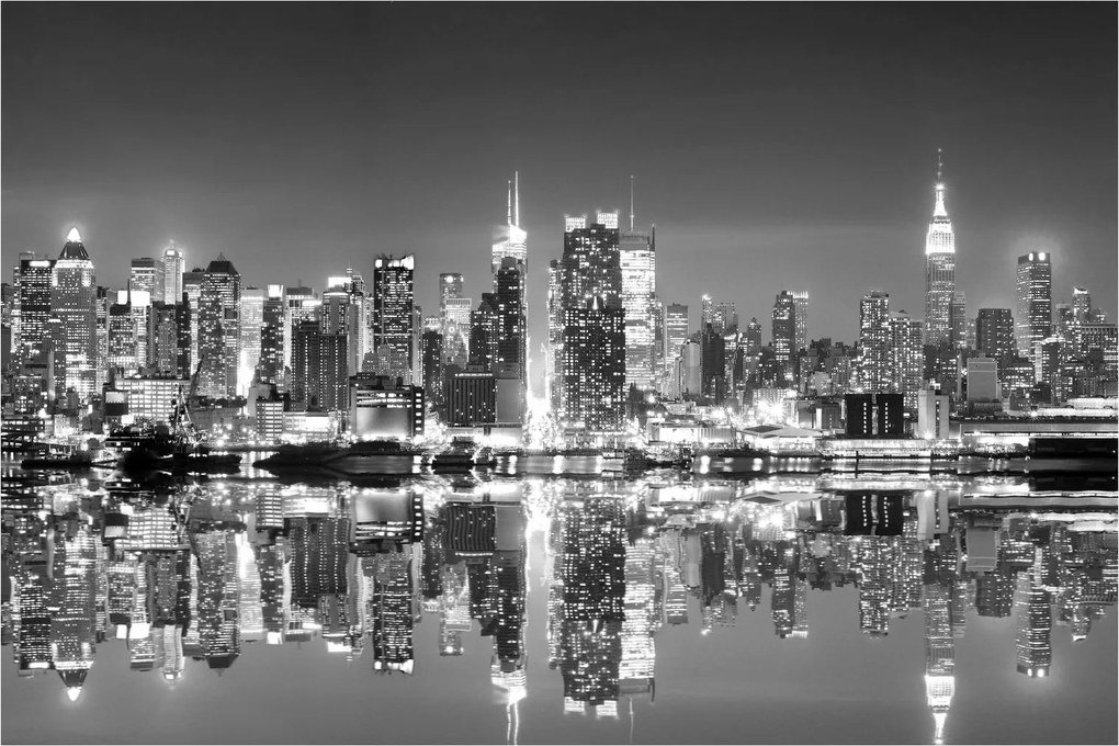Obraz - New York, čiernobiely (90x60 cm)