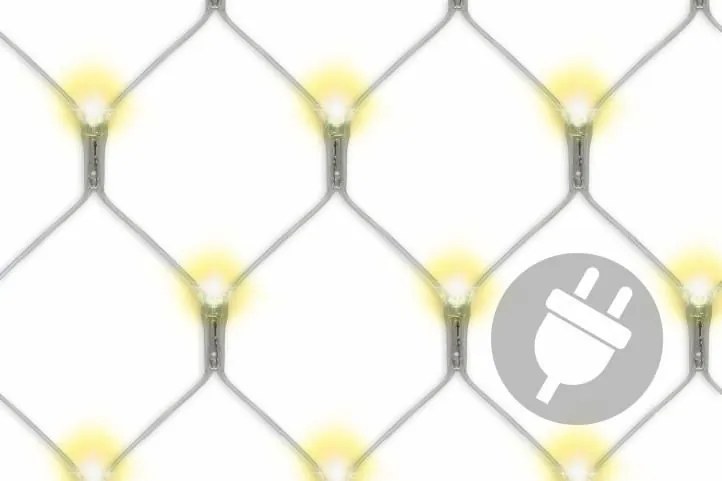 Nexos 804 Vianočná svetelná sieť 3 x 3 m, 128 LED, teplá biela