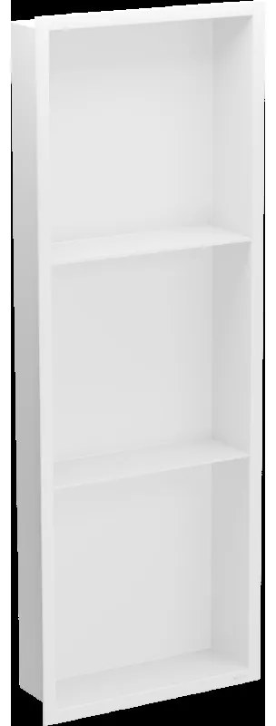 Mexen X-Wall-R zapustená polička s okrajom a poličkou 90 x 30 cm, biela - 1920903010S