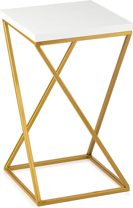 STOJAN NA KVETINÁČ LOFT7 40X24X24 CM ZLATÁ/BIELA
