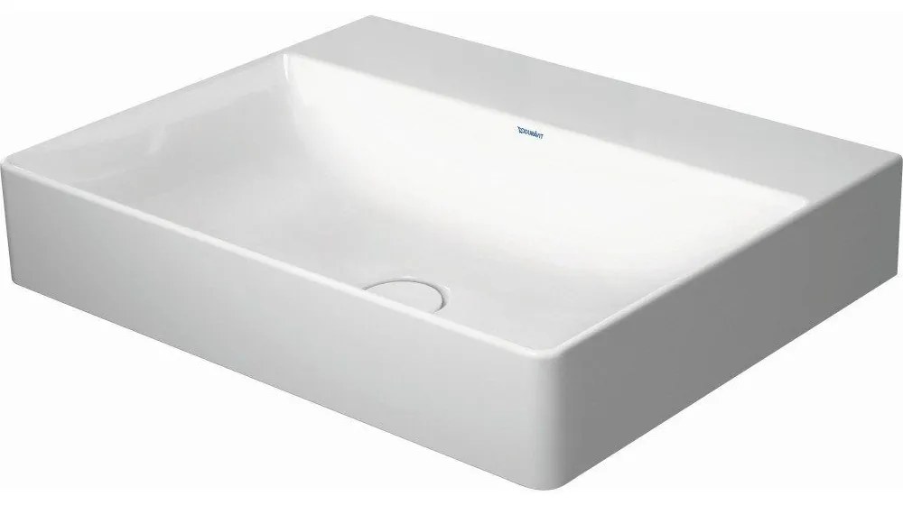 DURAVIT DuraSquare umývadlo do nábytku bez otvoru, bez prepadu, 600 x 470 mm, biela, 2353600070