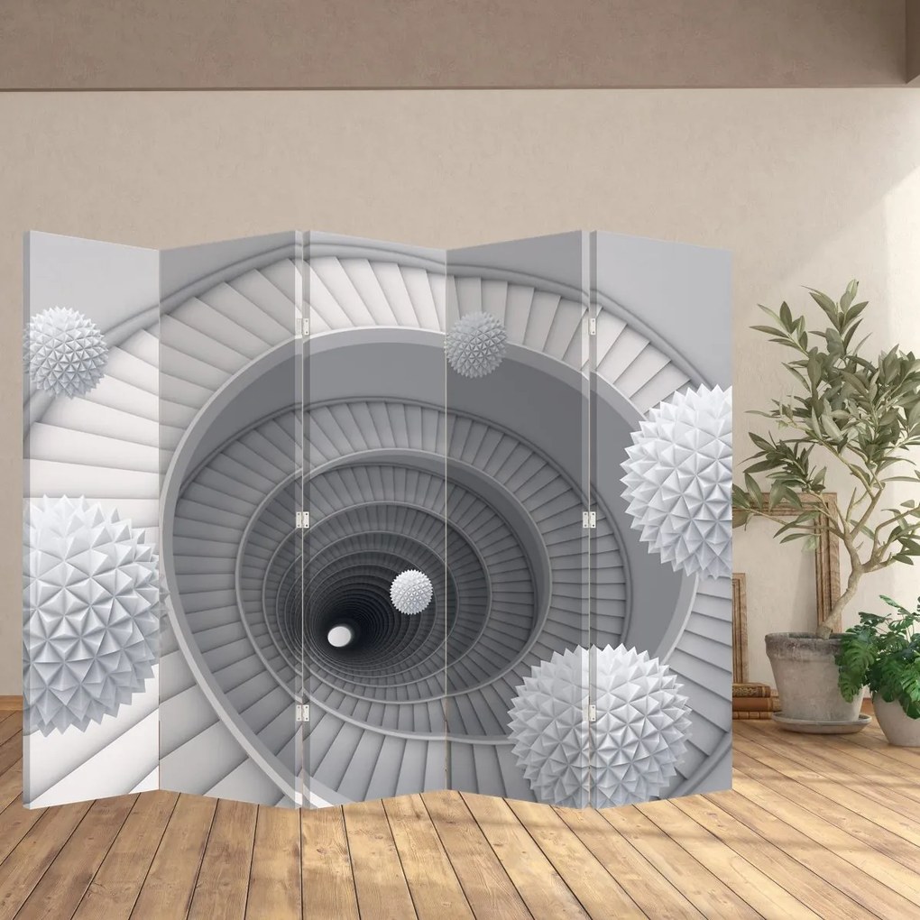 Paraván - 3D abstrakcie (210x170 cm)