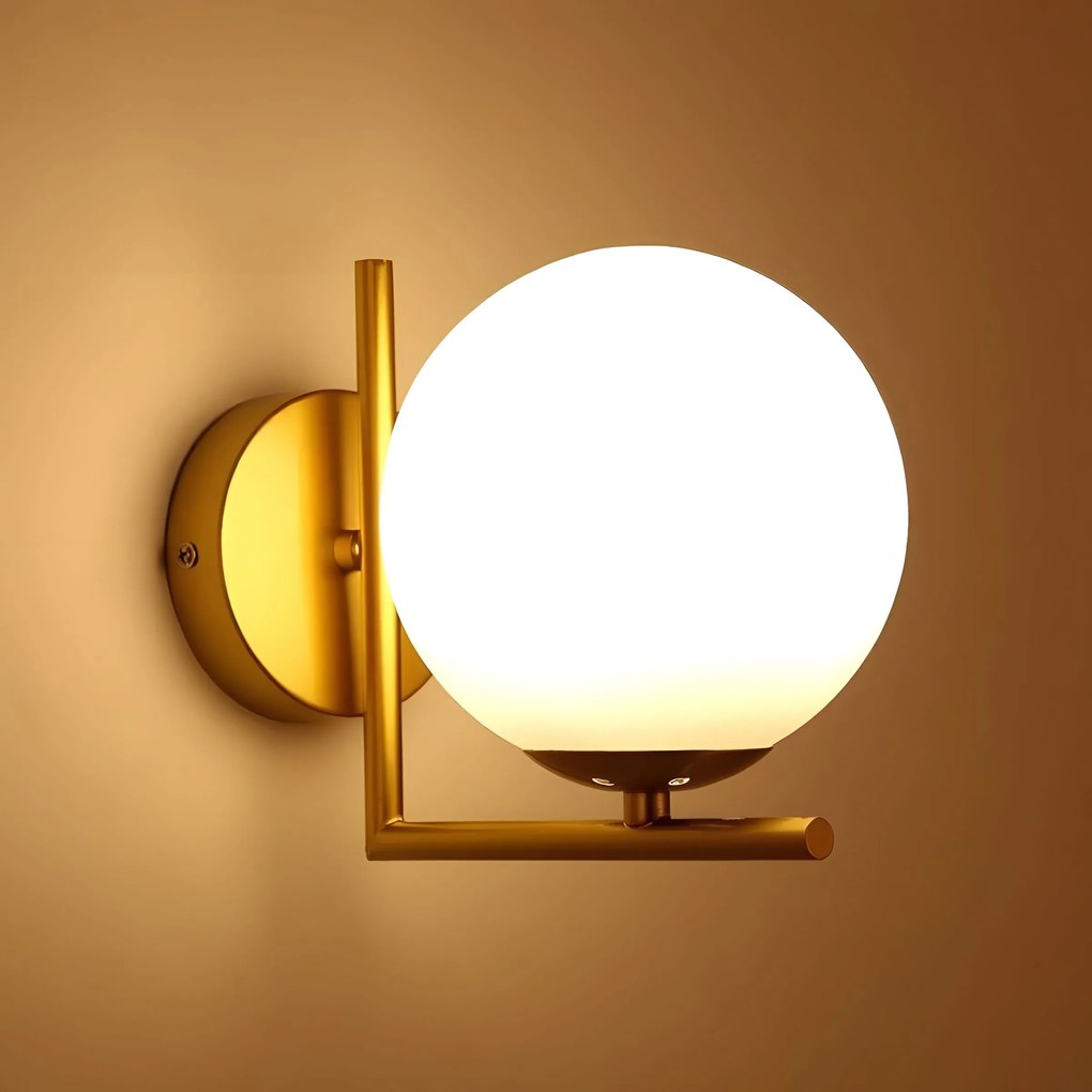 Toolight Toolight, nástenné svietidlo 1xE27, G102-1W, zlatá lesklá, OSW-09727