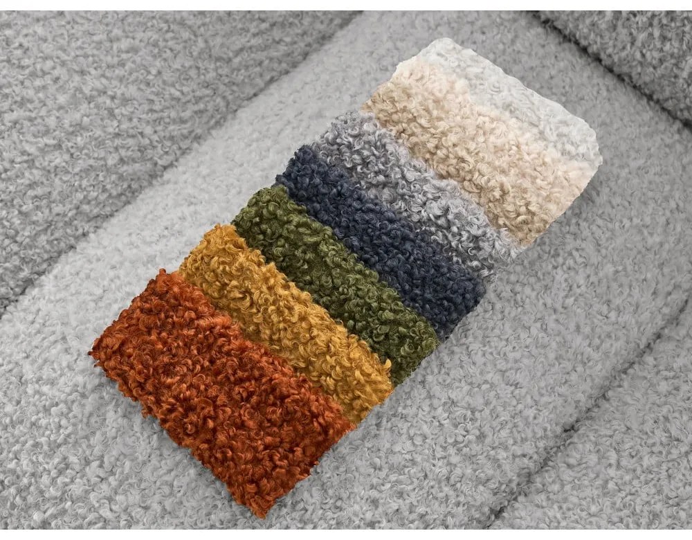 Svetlosivá pohovka z textílie buklé 232 cm Hippolyte – Bobochic Paris