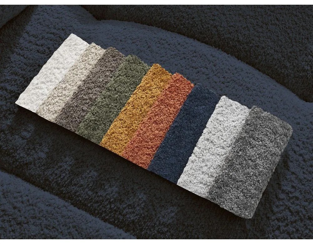 Modrá podnožka z textílie buklé Roxelane – Bobochic Paris