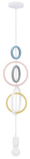 Detský luster na lanku HOOPS 1xE27/20W/230V pr. 19 cm pestrofarebný