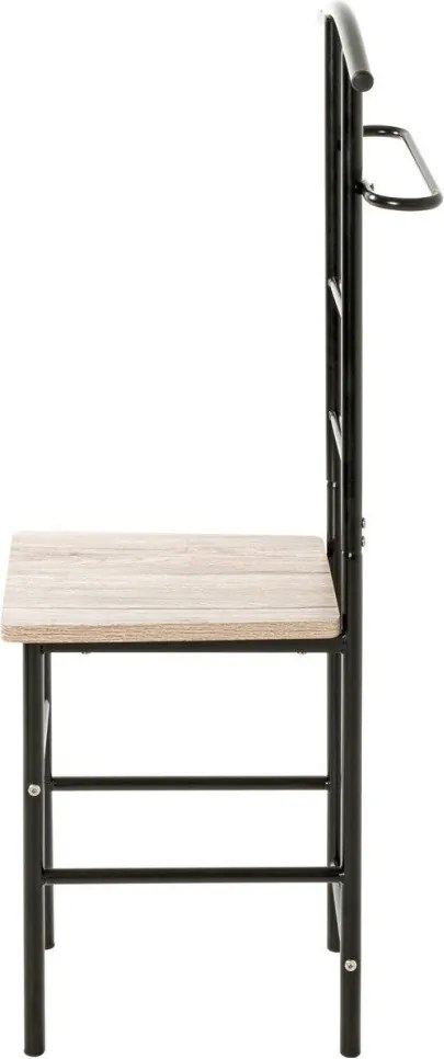 Nemý sluha - stolička Ruta, čierny/dub san remo