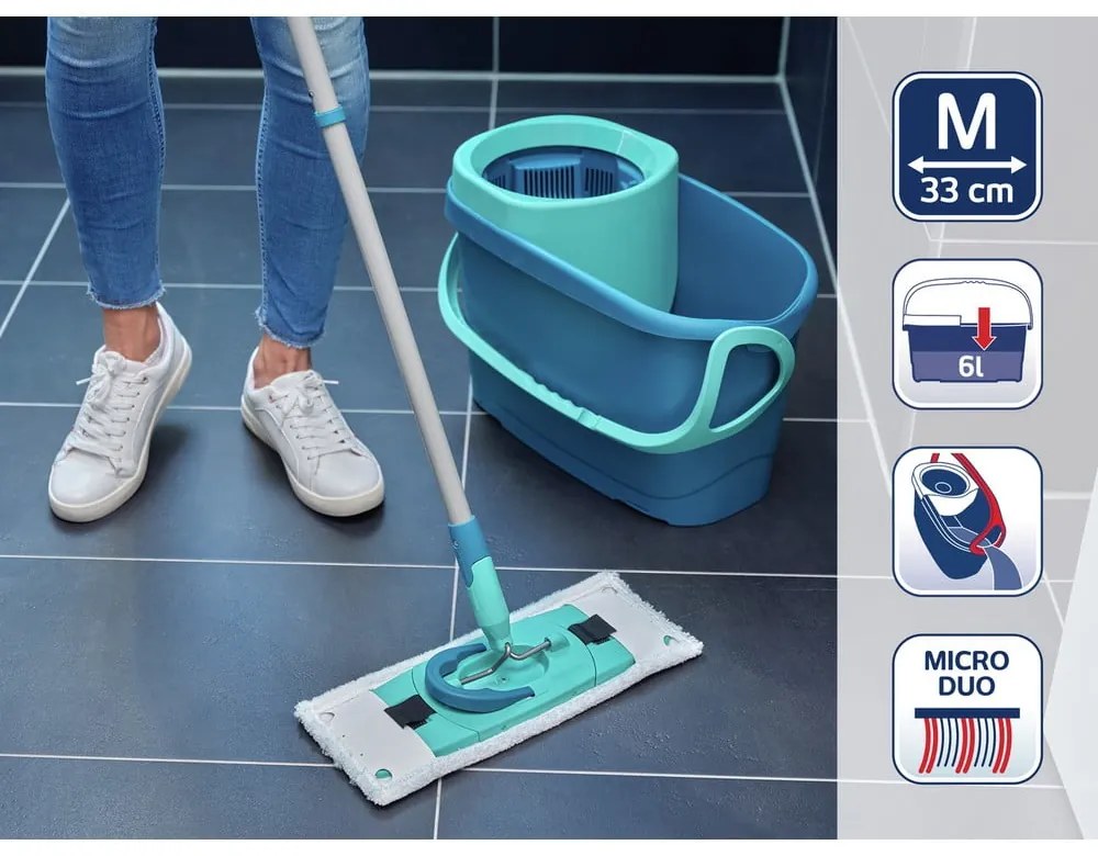 Mop s vedierkom a náhradným návlekom Clean Twist M Ergo - LEIFHEIT