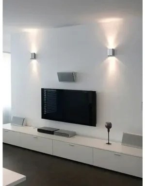 LED nástenné svietidlo Ginno 2 hliníkové