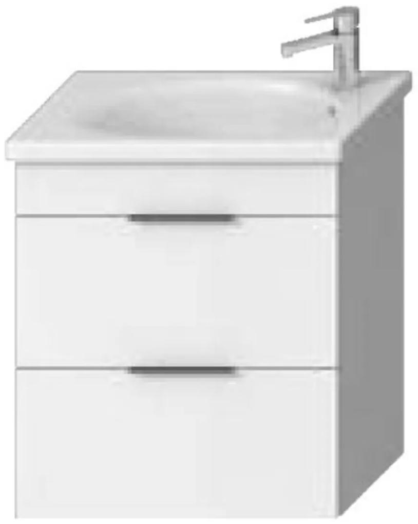 Kúpeľňová skrinka pod umývadlo Jika Tigo N 62x36,3x70,5 cm biela H40J2144015001