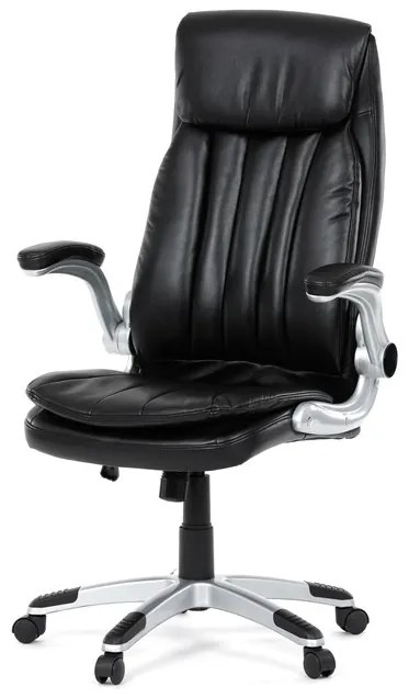 Autronic BONTEC Kancelárske kreslo, hojdací mechanizmus, čierna ekokoža, KA-F1218 BK Farba: Šedá