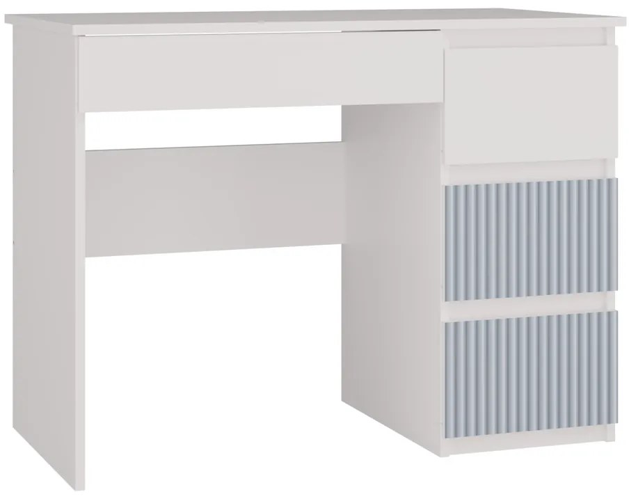 Detský písací stôl MALWA ARTESO bielo-modrý pravý