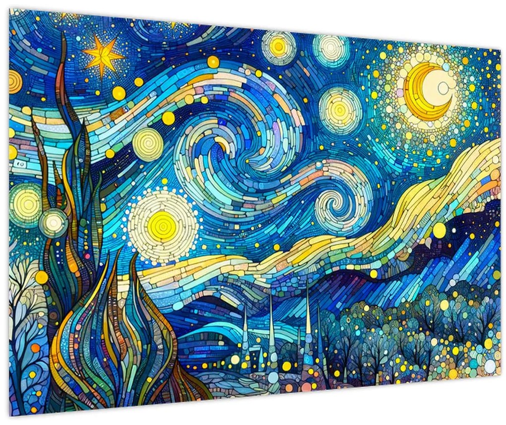 Obraz – Mozaika hviezdnej noci (90x60 cm)